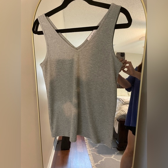 Carly Jean Los Angeles Tops - CJLA gray ribbed tank nwot